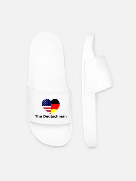 Herzflagge USADeutschland Fusion - Männer Badelatschen - Weiß
