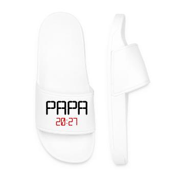 Baby Papa 2027 - Männer Badelatschen - Weiß - Vorne