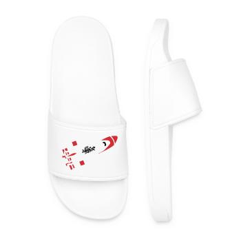 Red Rocket Graffiti Logo - Men’s Pool Sliders - white - Front