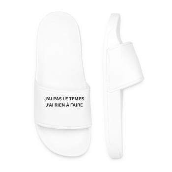 rien à faire t-shirt humour  - Claquettes Homme - blanc - Devant