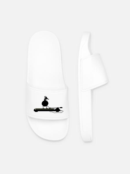 disco duck turntable - Men’s Pool Sliders - white