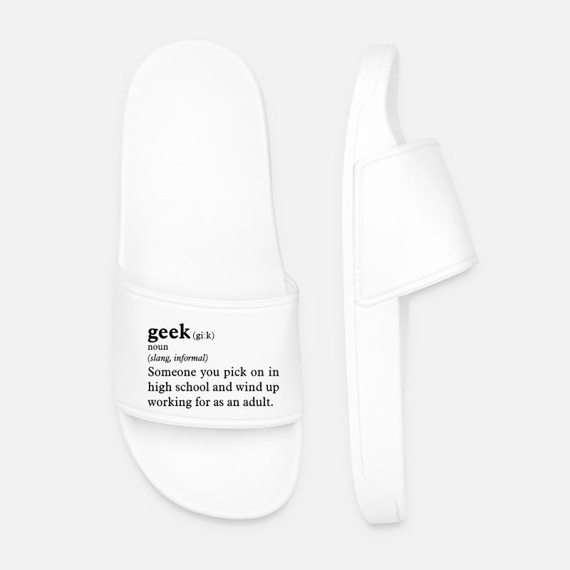Geek definition - Männer Badelatschen - Weiß