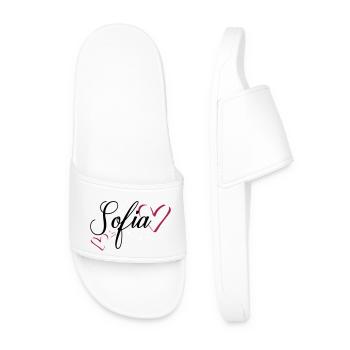 Sofia name first name - Men’s Pool Sliders - white - Front