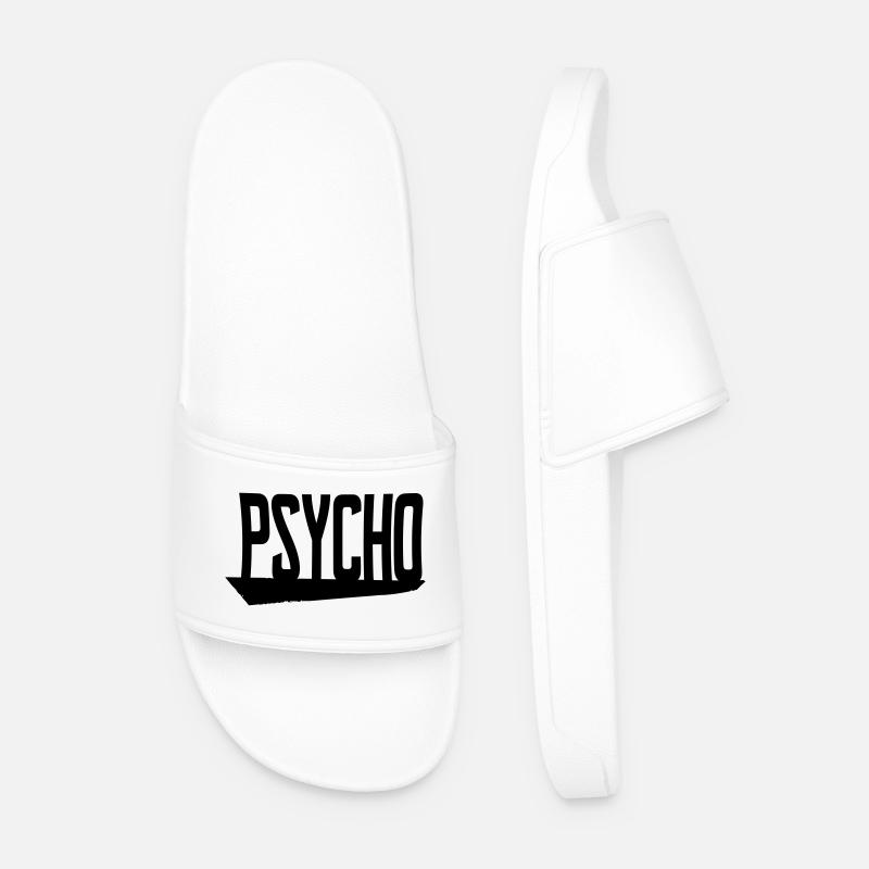 psycho - Men’s Pool Sliders - white