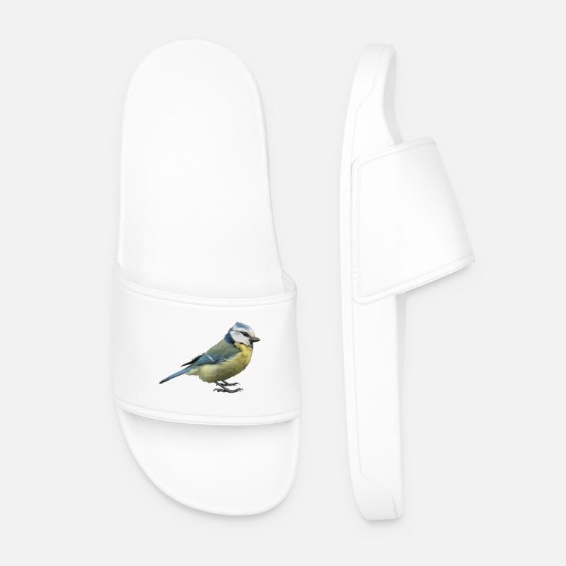Vogel Blaumeise - Männer Badelatschen - Weiß