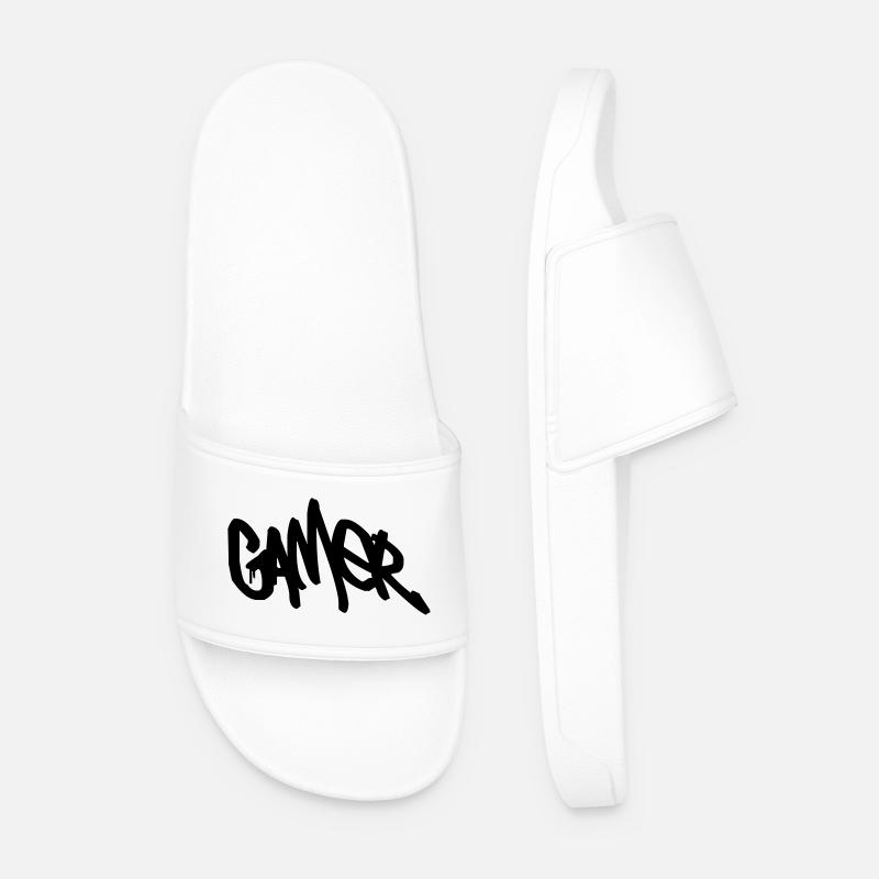 Gamer - Männer Badelatschen - Weiß