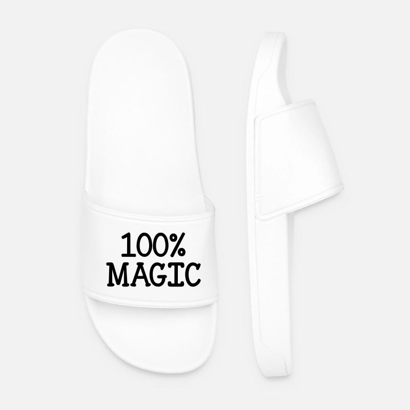 100% Magic - Men’s Pool Sliders - white