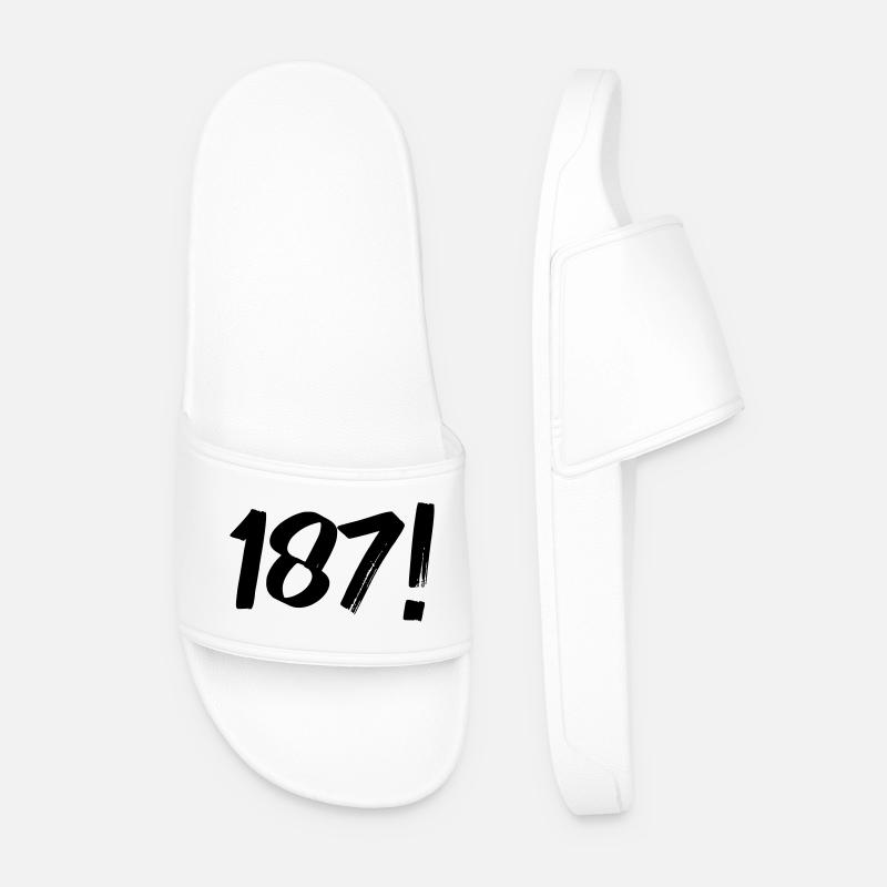 Numbers One Eight Seven - Men’s Pool Sliders - white