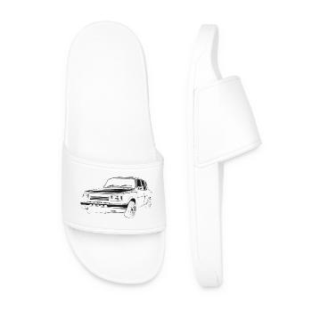 wartburg retro car east east gdr symbol logo icon - Men’s Pool Sliders - white - Front