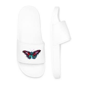 Colorful Butterfly I Love Butterflies I Love - Men’s Pool Sliders - white - Front