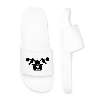 Motorcycle my life, my love, motorcycling - Men’s Pool Sliders - white - Front