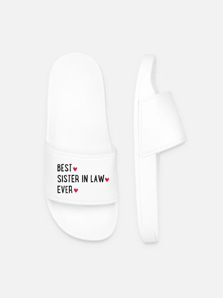 Best sister in law - Men’s Pool Sliders - white