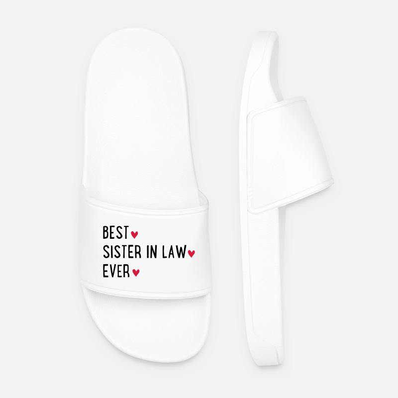 Best sister in law - Men’s Pool Sliders - white