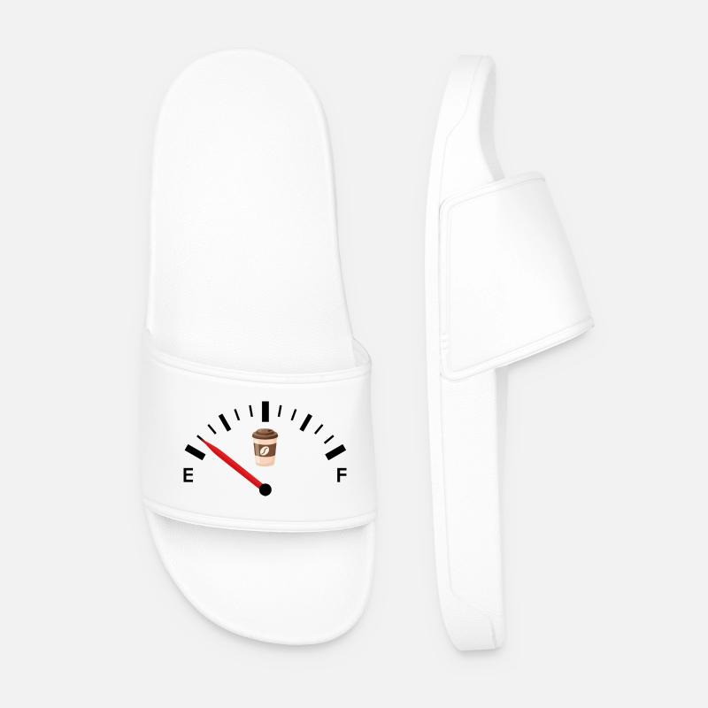 Gauge Auto Kaffee Humor Lustiger Kaffee Geschenk Kaffee - Männer Badelatschen - Weiß