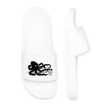 8bit pixel octopus - Men’s Pool Sliders - white - Front