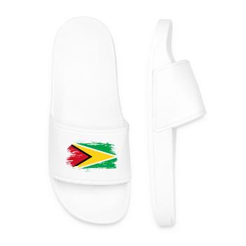 Guayana Flagge - Männer Badelatschen - Weiß - Vorne