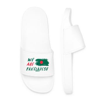 We are Bangladesh - Men’s Pool Sliders - white - Front