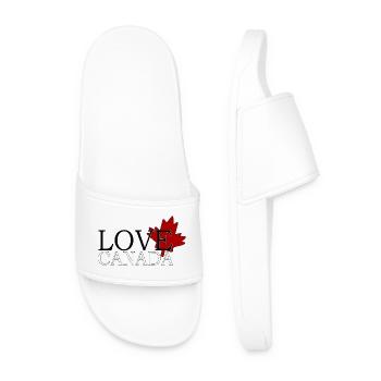 Amour canada - Claquettes Homme - blanc - Devant