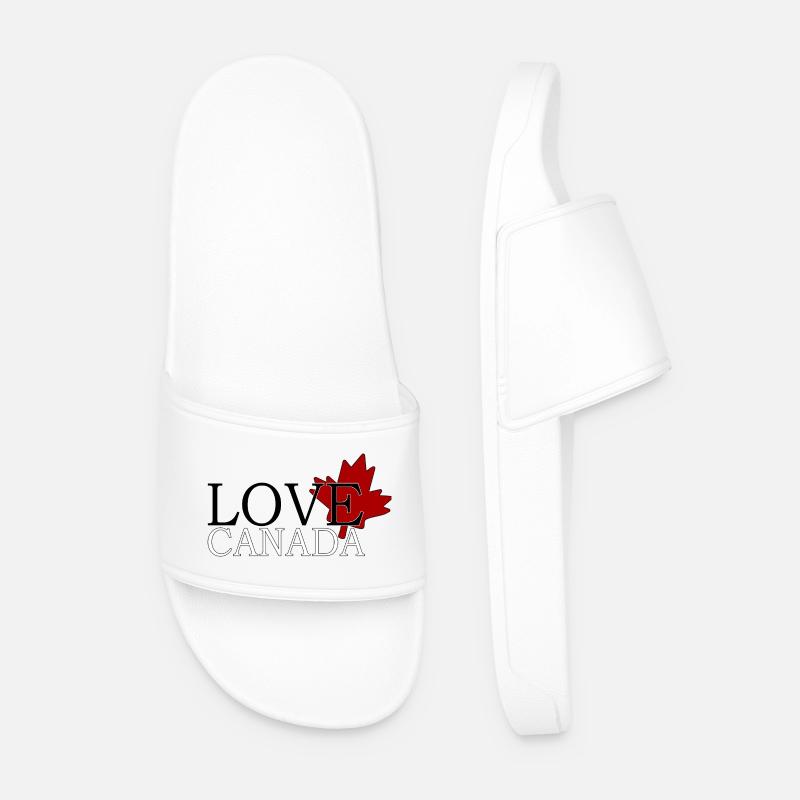 Amour canada - Claquettes Homme - blanc
