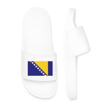 Bosnia H Flag - Men’s Pool Sliders - white - Front
