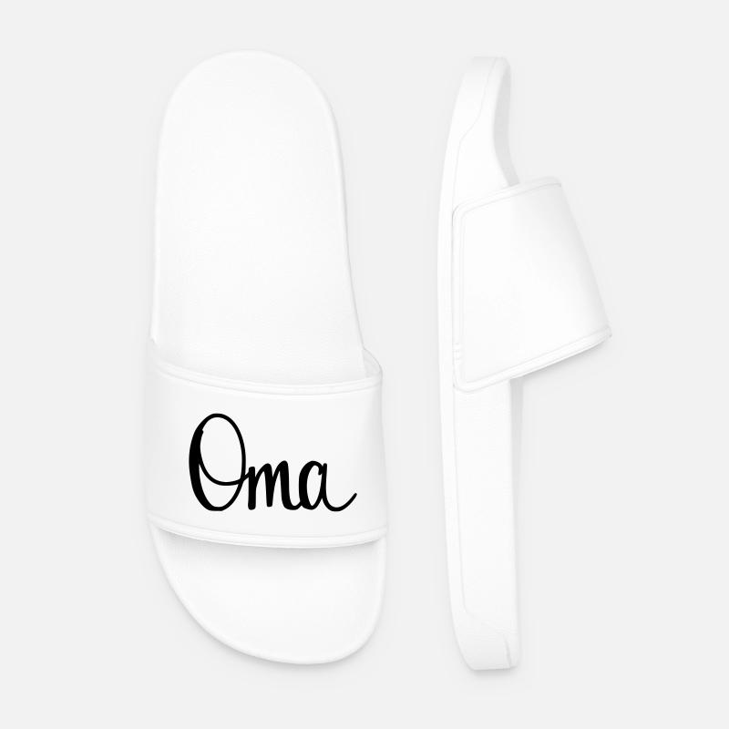 Oma - Männer Badelatschen - Weiß