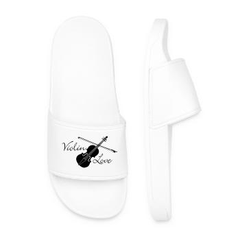 L’amour du violon - Claquettes Homme - blanc - Devant
