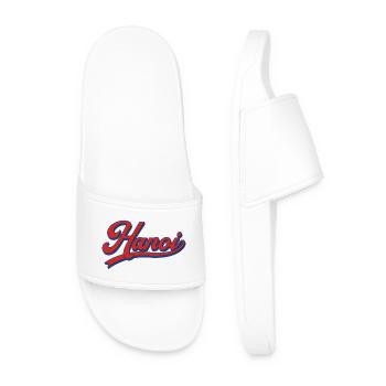 Hanoi Retro Lettering Design - Men’s Pool Sliders - white - Front