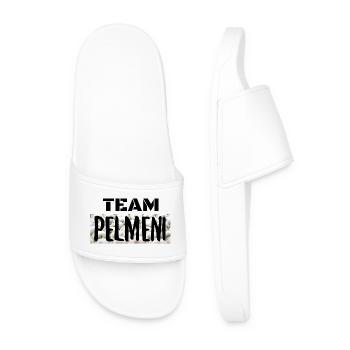 Team Pelmeni Mannschaft JGA Geschenk - Männer Badelatschen - Weiß - Vorne