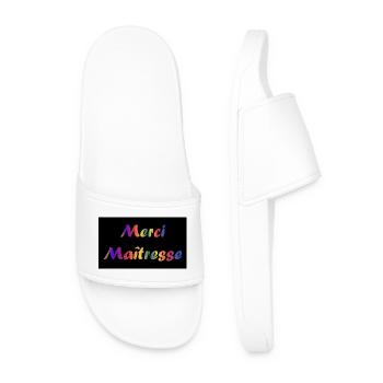 MAÎTRESSE.MERCI. MERCI MAÎTRESSE. CADEAU MAÎTRESSE - Claquettes Homme - blanc - Devant