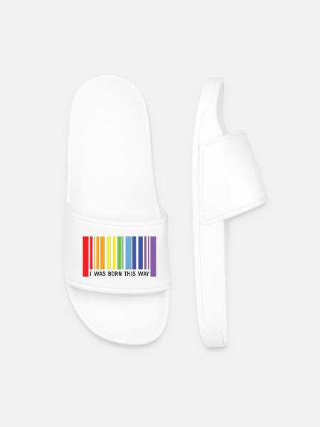 Pride Month LGBT - Ich wurde so geboren - Männer Badelatschen - Weiß