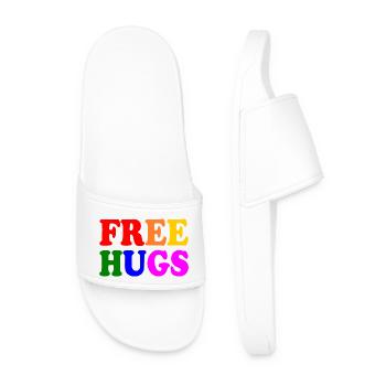 Free hugs lgbt - Men’s Pool Sliders - white - Front