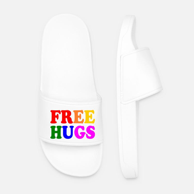 Free hugs lgbt - Männer Badelatschen - Weiß
