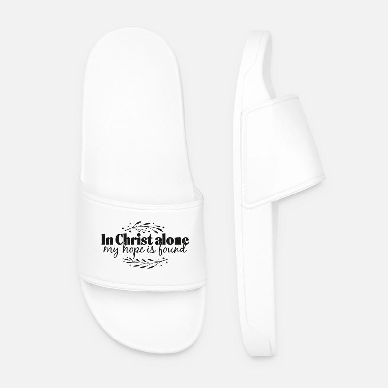 In Christ alone - Männer Badelatschen - Weiß