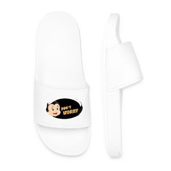 Ne vous inquiétez pas, soyez heureux avec Comic - Claquettes Homme - blanc - Devant