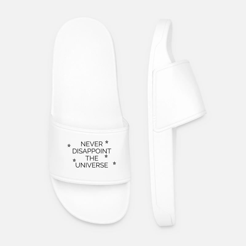 Never disappoint the universe - Men’s Pool Sliders - white