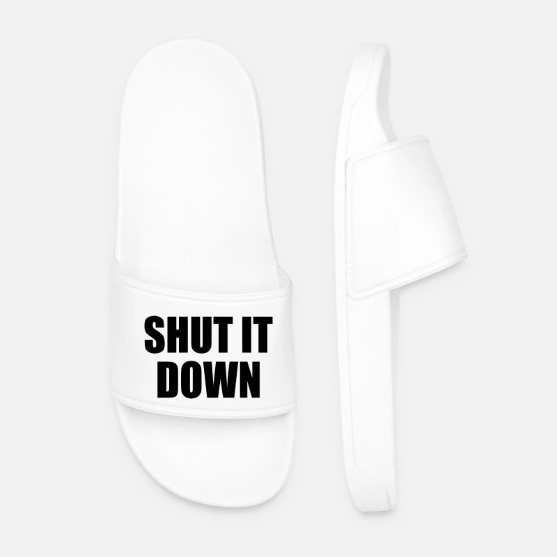 Shut it down - Männer Badelatschen - Weiß