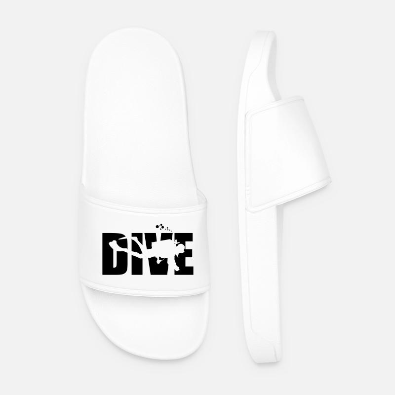Dive Design for Dive Professionals - Men’s Pool Sliders - white