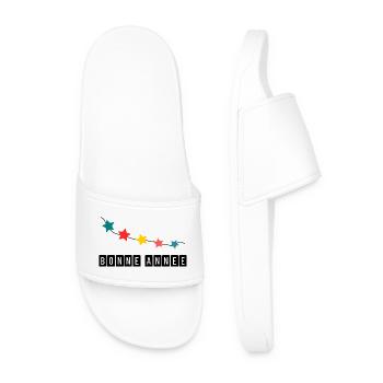 HAPPY NEW YEAR. NEW YEAR'S EVE. NEW YEAR - Men’s Pool Sliders - white - Front