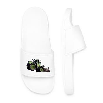 Grüner Traktor MB trac 1300 Hochstarter - Männer Badelatschen - Weiß - Vorne