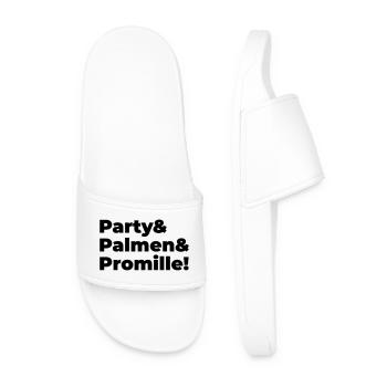 Party Palmen Promille - Männer Badelatschen - Weiß - Vorne
