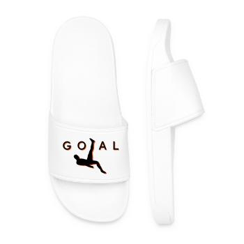 Football coup de pied aérien but - Claquettes Homme - blanc - Devant