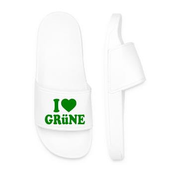 I love grüne - Männer Badelatschen - Weiß - Vorne