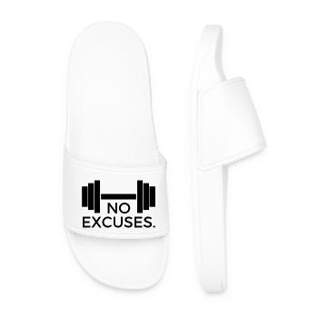 Pas d’excuses - Concevoir avec haltère - Claquettes Homme - blanc - Devant