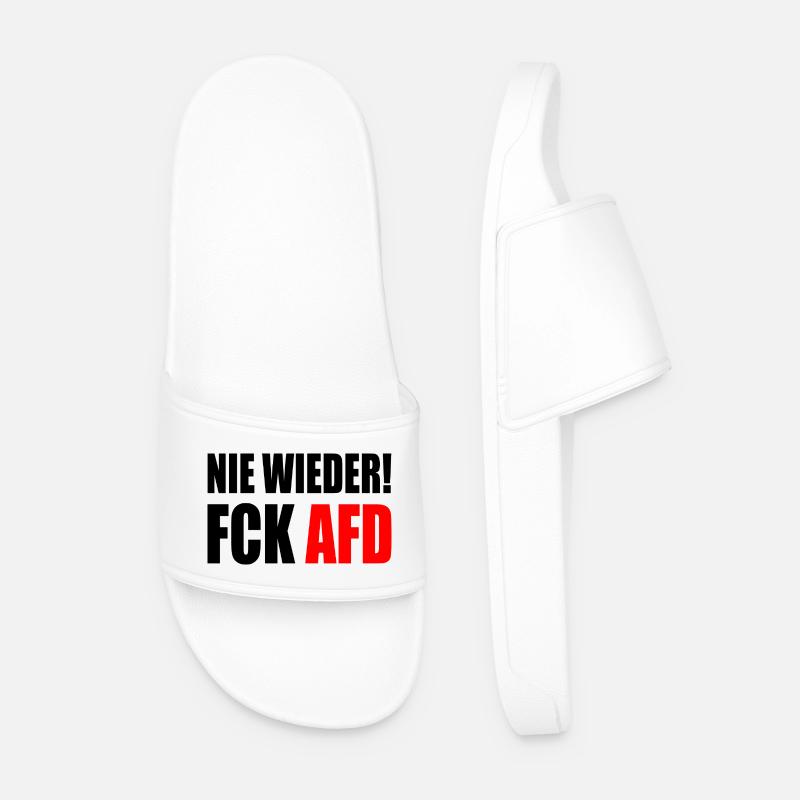 Fuck afd - Männer Badelatschen - Weiß