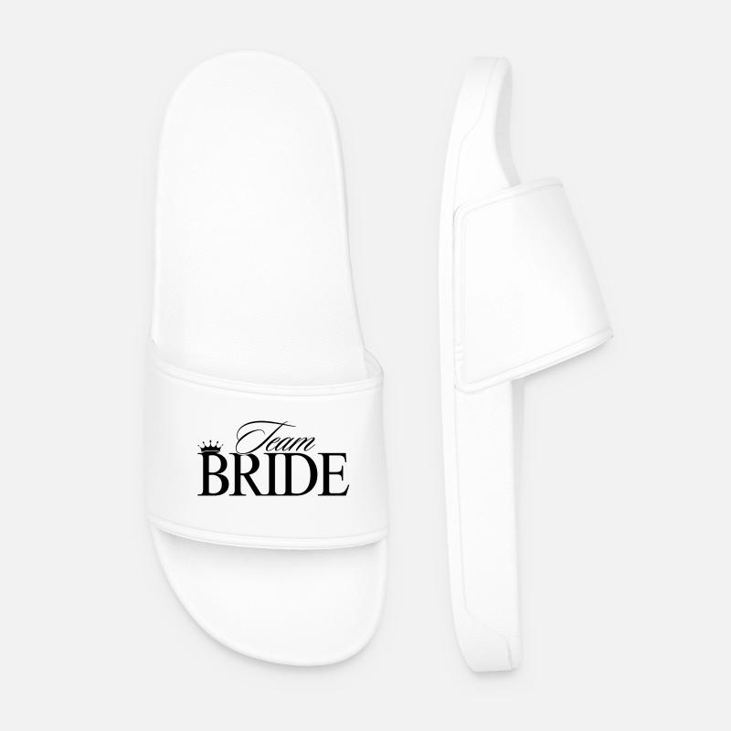 Team Bride! Customizable - Men’s Pool Sliders - white