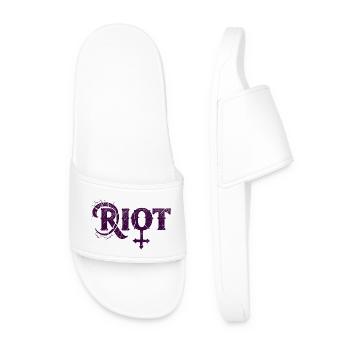 Riot - Men’s Pool Sliders - white - Front