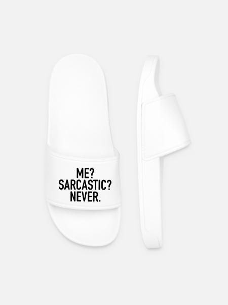 I'm never sarcastic. - Men’s Pool Sliders - white