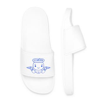 oiseau canard ange ciel halo sacré doux - Claquettes Homme - blanc - Devant
