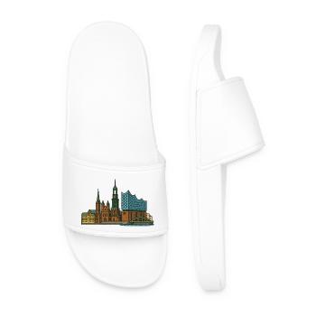 Horizon de Hambourg - Claquettes Homme - blanc - Devant