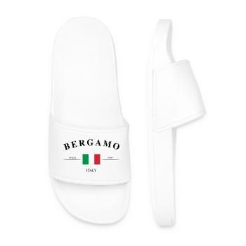 Bergame Italie Coordonnées de voyage Souvenir - Claquettes Homme - blanc - Devant